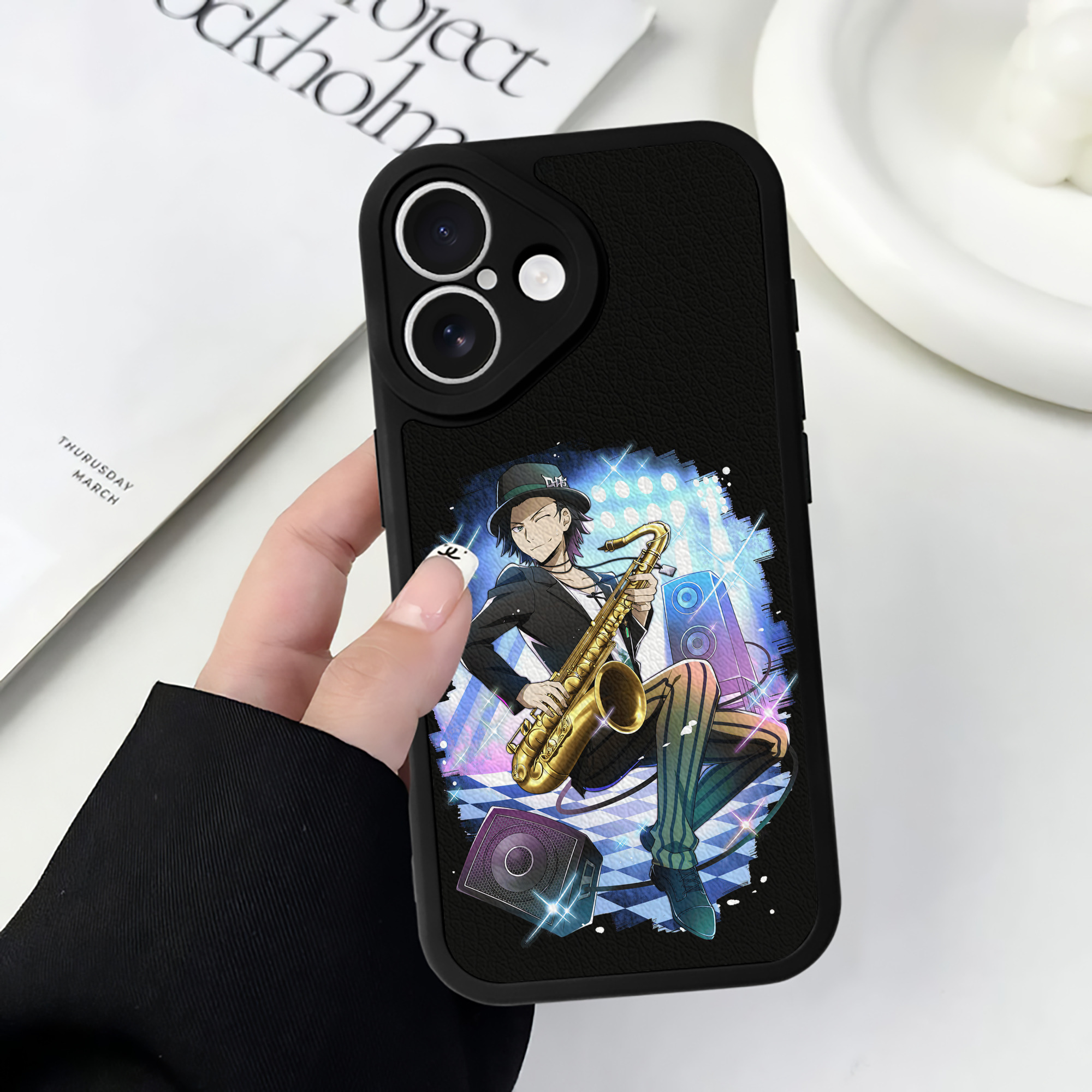 （画像用） 文豪ストレイドッグス Bungo Stray Dogs 【iPhone 16シリーズ対応】シリコンスマホケース（レザー調） 材質：シリコン